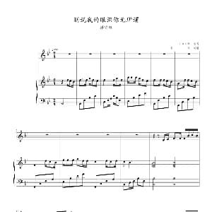 别说我的眼泪你无所谓 钢琴谱