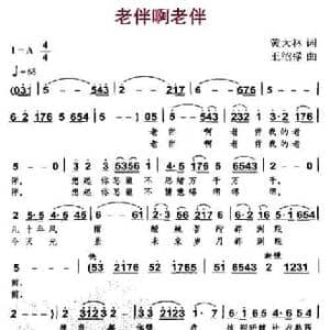 老伴啊老伴_民歌简谱_词曲:黄大林 王绍禄
