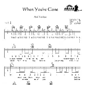 When You're Gone 吉他谱 艾薇儿 甘文