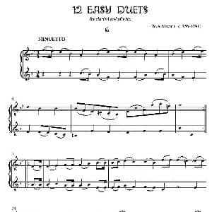 萨克斯谱 | 12首单簧管萨克斯重奏之六 莫扎特