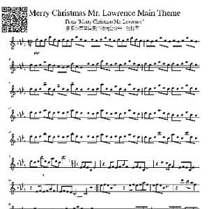圣诞快乐,劳伦斯先生小提琴谱_歌谱投稿