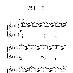 莫什科夫斯基 钢琴练习曲 钢琴谱