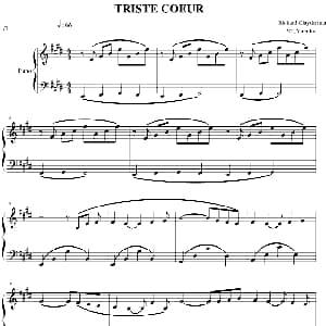 TRISTE COEUR 钢琴谱