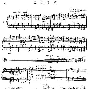 小提琴谱 | 喜见光明 小提琴 钢琴伴奏 李自立