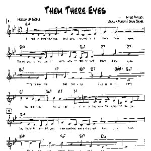 THEM THERE EYES 降B爵士乐谱