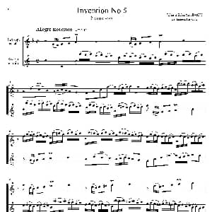 萨克斯谱 | Inventions 巴赫15首创意曲 二重奏—5