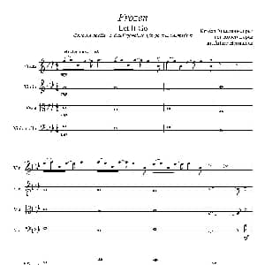 小提琴谱 | Frozen Let It Go 弦乐四重奏