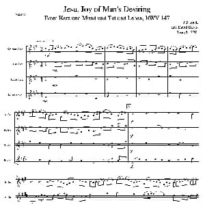 萨克斯谱 | Jesu,Joy of Man's Desiring 四重奏