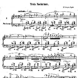 3 Nocturnes Op.9 钢琴谱 弗雷德里克 肖邦 Frederic Chopin