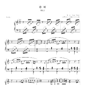 你好 钢琴谱 陈可扬记谱制谱