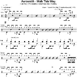 Aerosmith Walk this way 爵士鼓谱