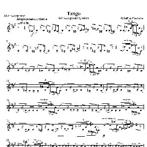 萨克斯谱 | Tango 四重奏中音萨克斯分谱