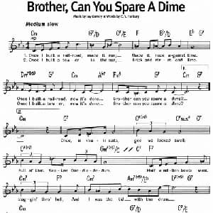 蓝调音乐:Brother,Can You Spare A Dime_外国歌谱