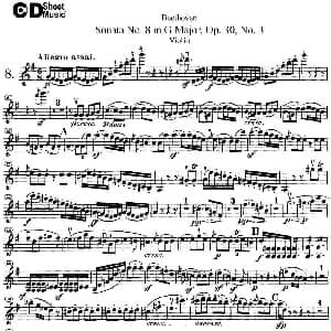 小提琴谱 | Violin Sonata No.8 in G Major Op.30 No.3
