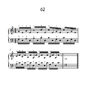 用手臂及手腕带动手指的练习 62 钢琴谱