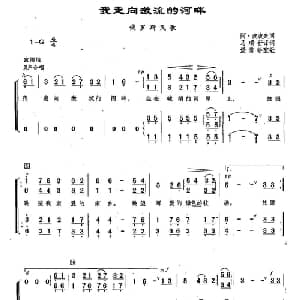 ​132我走向激流的河畔 俄罗斯 _外国歌谱_词曲:阿•波波夫 俄罗斯民歌