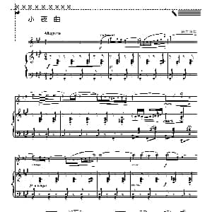 小提琴谱 | 小夜曲 小提琴 钢琴伴奏 德尔德拉作曲版 德尔德拉