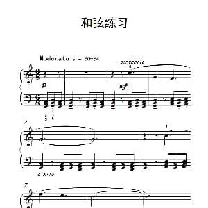和弦练习 钢琴谱