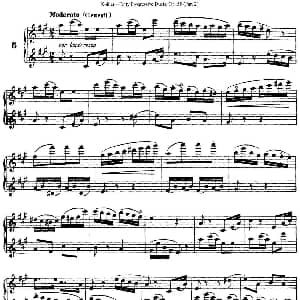 长笛曲谱 | 柯勒40首长笛提高练习曲OP.55 二重奏 NO.6 Kohler 柯勒