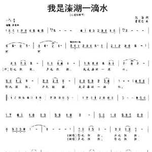 我是溱湖一滴水_民歌简谱_词曲:张海 曹家为