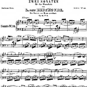 贝多芬钢琴奏鸣曲10 G大调 Op.14 No.2 G major 钢琴谱 贝多芬