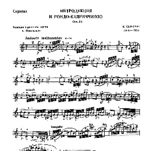 小提琴谱 | 引子与回响 圣桑