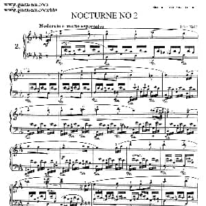 Nocturne No.2 in c Minor 钢琴谱 约翰 菲尔德 John Field