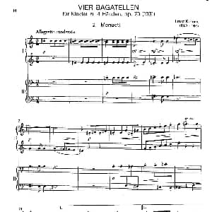 Vier Bagatellen Op.70 钢琴谱 厄恩斯特 克热内克