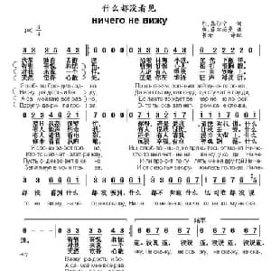 什么都没看见 俄罗斯 _外国歌谱
