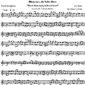 萨克斯谱 | Blute nurdu liebe Herz 四重奏 次中音萨克斯分谱