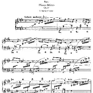 Pieces Breves Op.84 钢琴谱 加布里埃尔 福雷