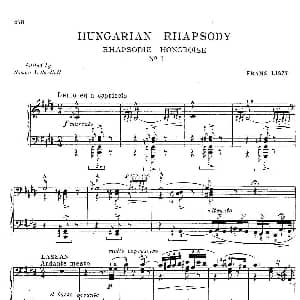 19 Rhapsodies Hongroises S.244 No.2 钢琴谱 弗兰茨 李斯特