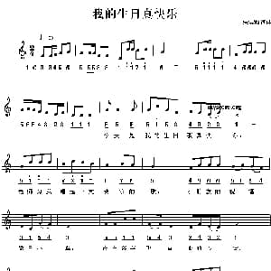 我的生日真快乐_儿歌乐谱_词曲:朱洪湘 朱洪湘