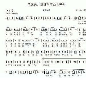 尕妹妹,哥哥在罗山上等你_民歌简谱_词曲:高阳 高阳