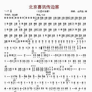 北京喜讯到边寨_歌曲简谱_词曲: 郑路等