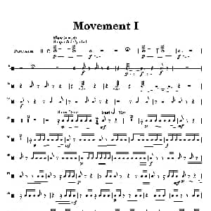 Movement 萨克斯四重奏与打击乐 打击乐分谱