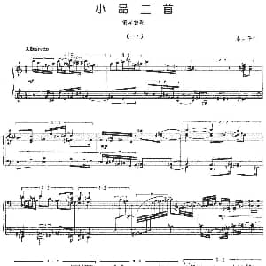 小品二首 钢琴谱 秦大平