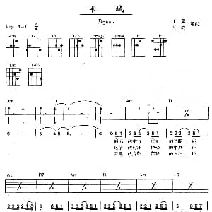 长城 吉他谱 Beyond