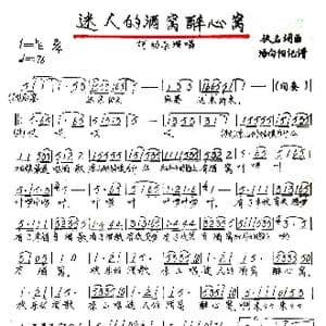 迷人的酒窝醉心窝_歌谱投稿