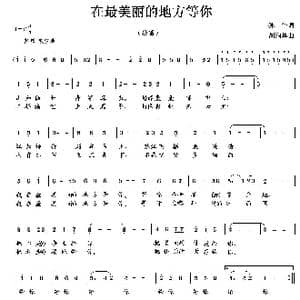 在最美丽的地方等你_歌曲简谱_词曲:孙华 胡润华