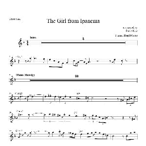萨克斯谱 | Girl FromIpanema 次中音萨克斯