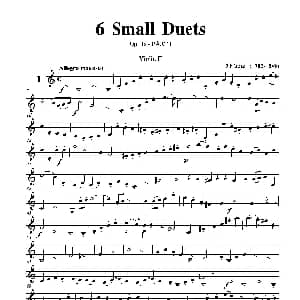 小提琴谱 | 6 Small Duets 六部小合唱 Op.38 Violin II 第二小提琴分谱 马扎斯 Mazas