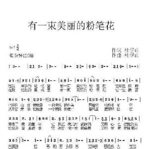 有一束美丽的粉笔花_民歌简谱_词曲:杜学山 杜学山