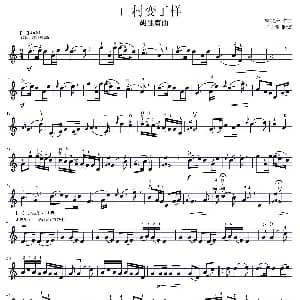二胡谱 | 山村变了样 五线谱 子非鱼制谱版 曾加庆