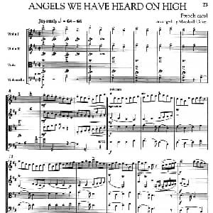 小提琴谱 | .ANGELS WE HAVE HEARD ON HIGH 圣诞音乐 弦乐四重奏