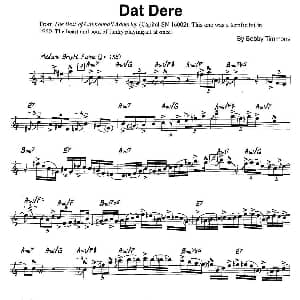 萨克斯谱 | Dat Dere