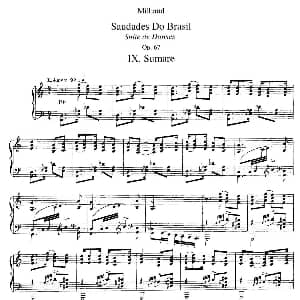 Saudados do Brasil Op.67 钢琴谱 达律斯 米约