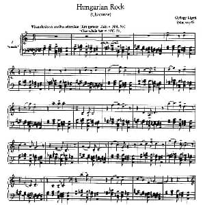 Hungarian Rock 钢琴谱 乔治 李盖蒂 Gyorgy Ligeti