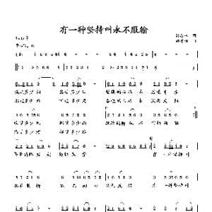 有一种坚持叫永不服输_歌曲简谱_词曲:萧思林 向邦瑜