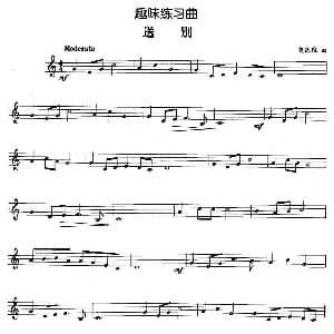 趣味练习曲 送别 奥德维